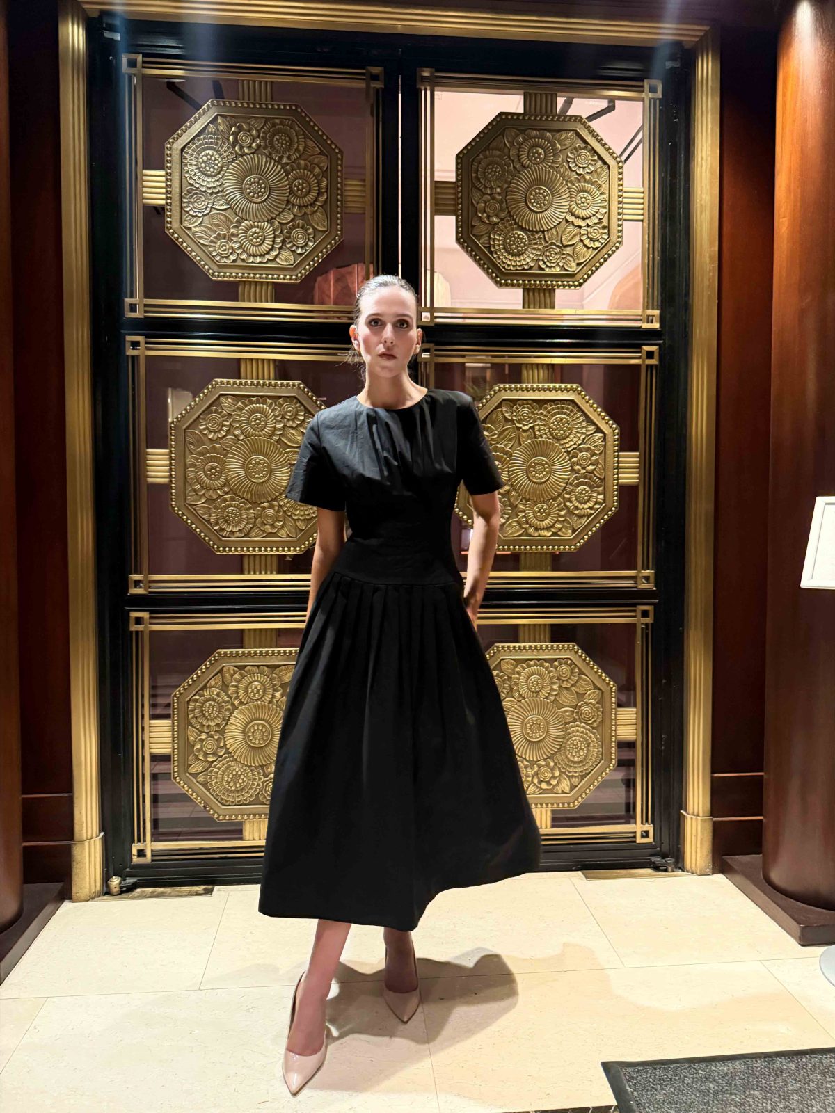 Black Belted Utility Shirt Dress